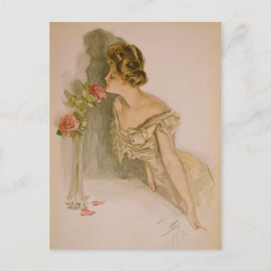 Amerikaanse schoonheid door Harrison Fisher Briefkaart