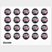 Amerikaanse schoonheid ronde sticker (Vel)