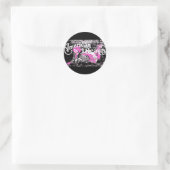 Amerikaanse schoonheid ronde sticker (Tas)