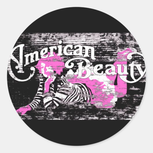Amerikaanse schoonheid ronde sticker (Voorkant)