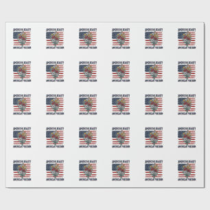 Amerikaanse Schoonheid Vrijheid Bloemenvlag Cadeaupapier