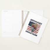 Amerikaanse Schoonheid Vrijheid Bloemige Vlag Planner (Display)