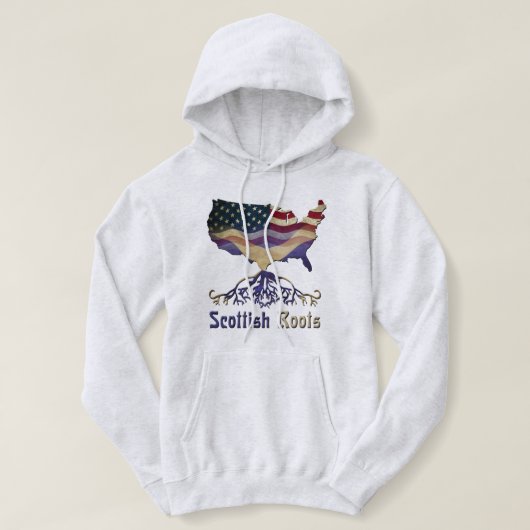Amerikaanse Schotse Roots Design Hoodie (Design voorkant)