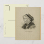 Amerikaanse schrijver Harriet Beecher Stowe tekeni Briefkaart (Voorkant / Achterkant)