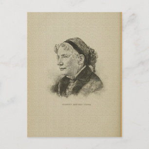 Amerikaanse schrijver Harriet Beecher Stowe tekeni Briefkaart