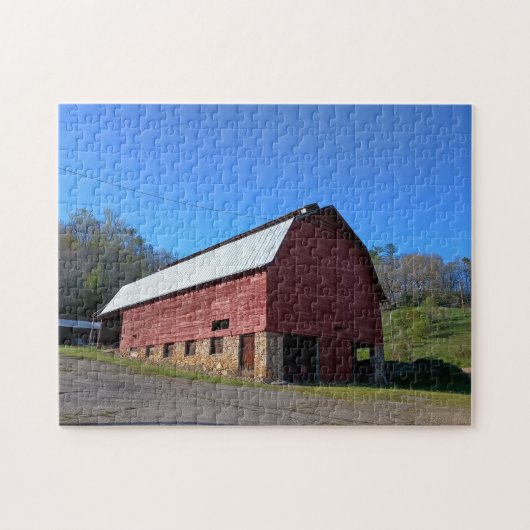 Amerikaanse schuur in het rood legpuzzel (Horizontaal)