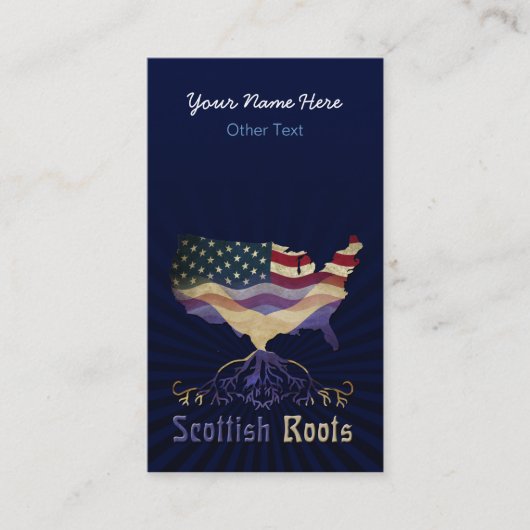 Amerikaanse Scottish Roots Custom Visitekaartjes (Voorkant)