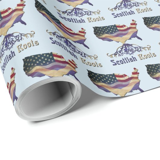 Amerikaanse Scottish Roots Gift Wrap Cadeaupapier (Rol Hoek)