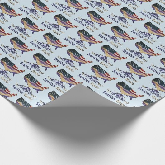 Amerikaanse Scottish Roots Gift Wrap Cadeaupapier (Hoek)