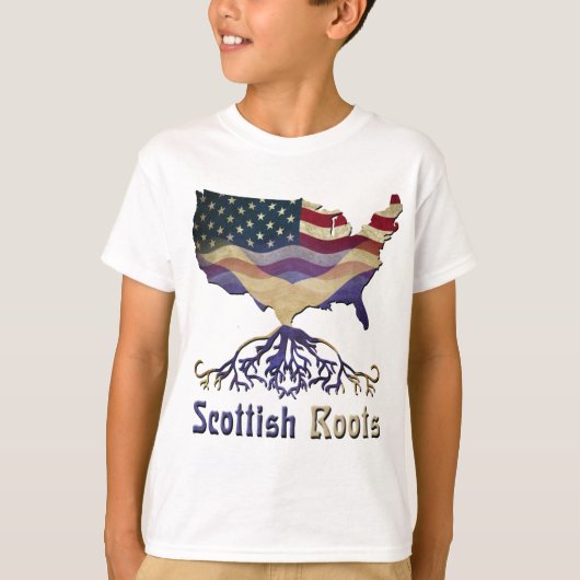 Amerikaanse Scottish Roots T-shirt (Voorkant)