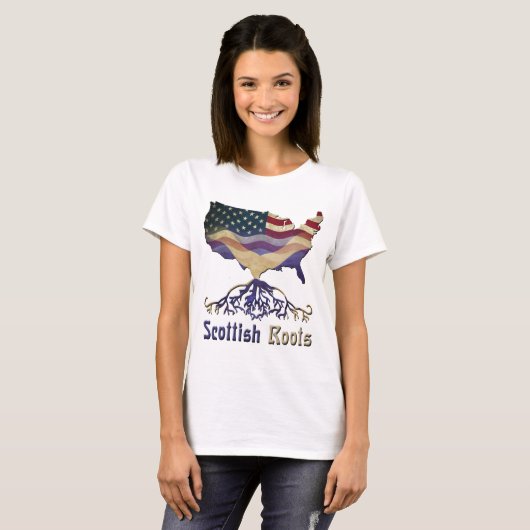 Amerikaanse Scottish Roots T-shirt (Voorkant volledig)