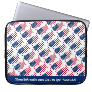 Amerikaanse  scripts voor VLAG-VLAG Laptop Sleeve