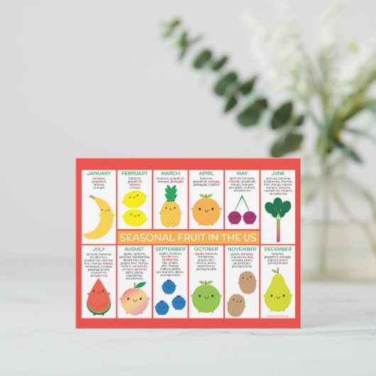 Amerikaanse seizoensinvloedssferen briefkaart (Staand voorkant)