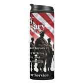 Amerikaanse Servicevlag Thermosbeker (Geroteerd rechts)