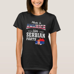 Amerikaanse Servische Onderdelen Servië Kaart VS V T-shirt