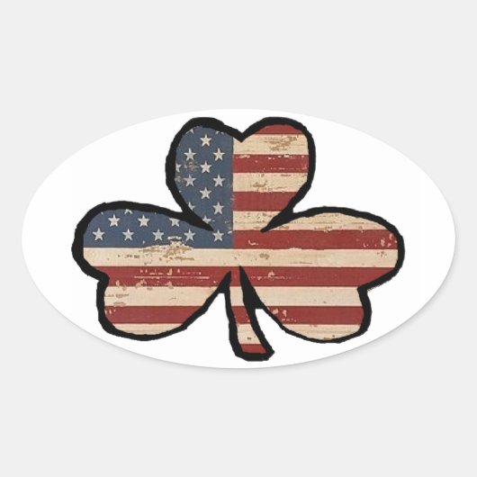 Amerikaanse Shamrock Sticker (Voorkant)