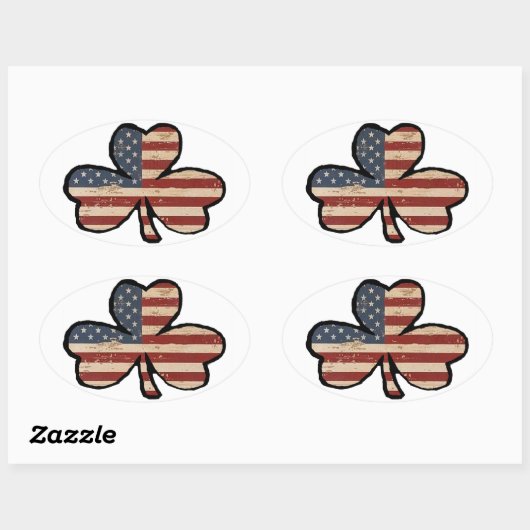 Amerikaanse Shamrock Sticker (Vel)