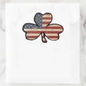 Amerikaanse Shamrock Sticker (Tas)