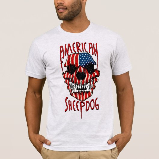 Amerikaanse Sheepdog T-shirt (Voorkant)