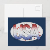 Amerikaanse shimmer- en sterrenkunst briefkaart (Voorkant / Achterkant)