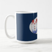 Amerikaanse shimmer- en sterrenkunst koffiemok (Links)