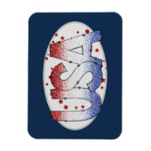 Amerikaanse shimmer- en sterrenkunst magneet (Verticaal)