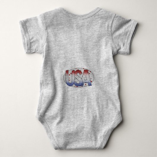 Amerikaanse shimmer- en sterrenkunst romper (Achterkant)