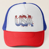 Amerikaanse shimmer- en sterrenkunst trucker pet (Voorkant)