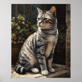 Amerikaanse Shorthair Cat Art Print Poster