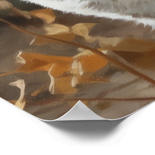 Amerikaanse Shorthair Cat Art Print Poster (Hoek)