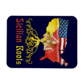 Amerikaanse Siciliaanse Roots Flexi Magnet Magneet (Horizontaal)