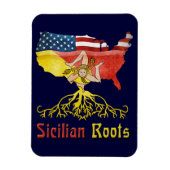 Amerikaanse Siciliaanse Roots Flexi Magnet Magneet (Verticaal)