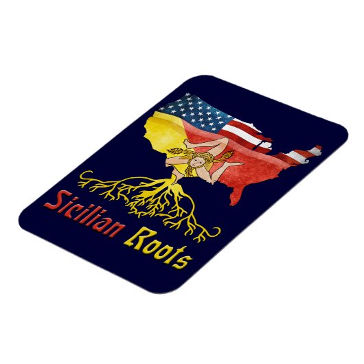 Amerikaanse Siciliaanse Roots Flexi Magnet Magneet (Linkerzijde)