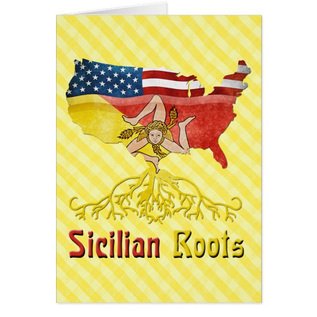 Amerikaanse Siciliaanse Roots Kaarten (Voorkant)