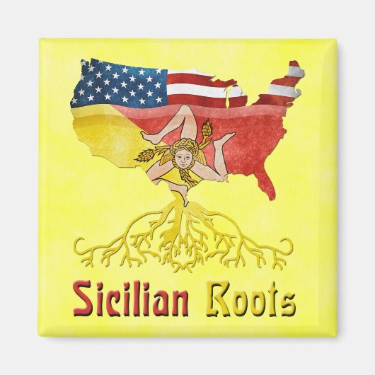 Amerikaanse Siciliaanse Roots Magneet (Voorkant)