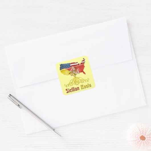 Amerikaanse Siciliaanse Roots Stickers (Envelop)