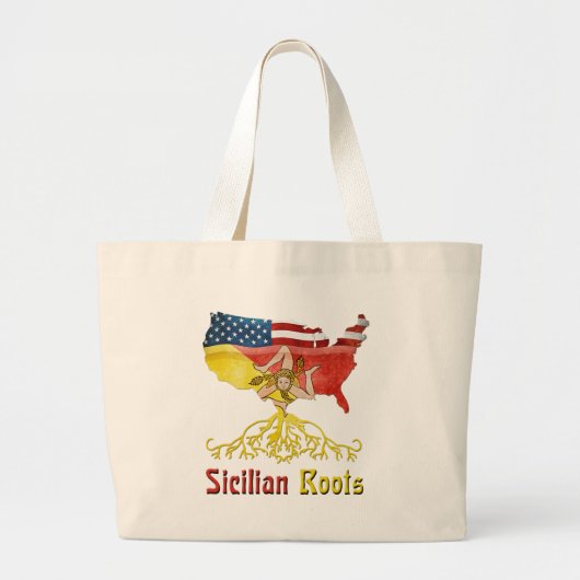 Amerikaanse Siciliaanse rots Grote Tote Bag (Voorkant)