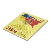 Amerikaanse Siciliaanse rotsband Tegeltje (Zijkant)