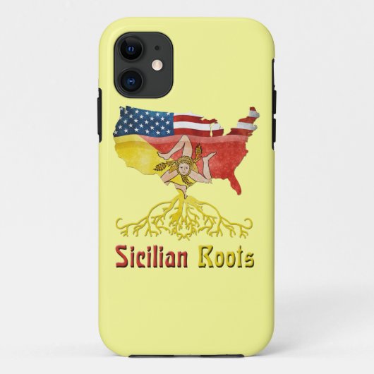 Amerikaanse Siciliaanse wortels iPhone-smartphoneh Case-Mate iPhone Case (Achterkant)