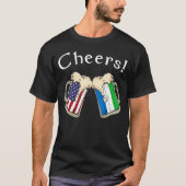 Amerikaanse Sierra Leoonse Patriot Amerikaanse vla T-shirt (Voorkant)