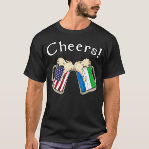 Amerikaanse Sierra Leoonse Patriot Amerikaanse vla T-shirt