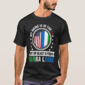 Amerikaanse Sierre Leonean vlag Sierra Leone Ameri T-shirt (Voorkant)
