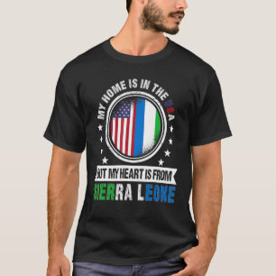 Amerikaanse Sierre Leonean vlag Sierra Leone Ameri T-shirt
