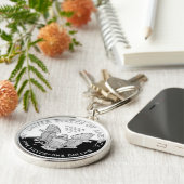 Amerikaanse Silver Eagle 1 dollar Sleutelhanger (Zijkant)