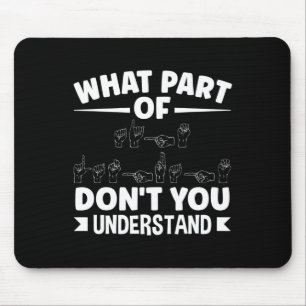 Amerikaanse Sing Language ASL-leraar ASL Alphabet  Muismat