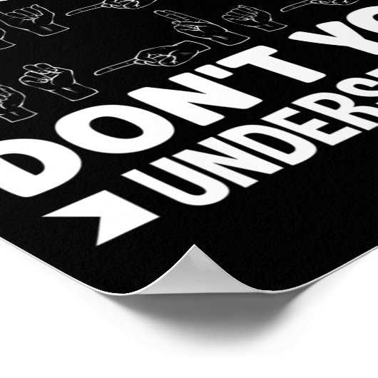 Amerikaanse Sing Language ASL-leraar ASL Alphabet Poster (Hoek)