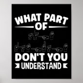 Amerikaanse Sing Language ASL-leraar ASL Alphabet Poster (Voorkant)