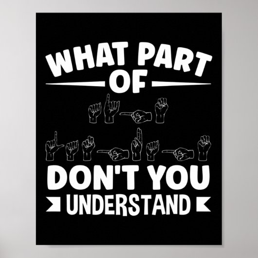 Amerikaanse Sing Language ASL-leraar ASL Alphabet Poster (Voorkant)