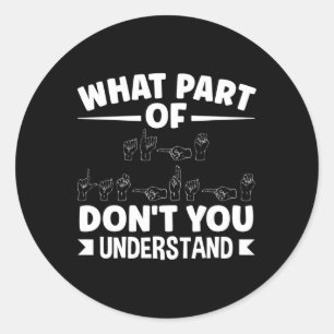 Amerikaanse Sing Language ASL-leraar ASL Alphabet  Ronde Sticker