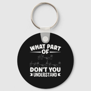 Amerikaanse Sing Language ASL-leraar ASL Alphabet Sleutelhanger